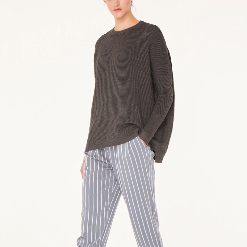 Thumbnail of Paisie Ribbed Jumper In Charcoal image