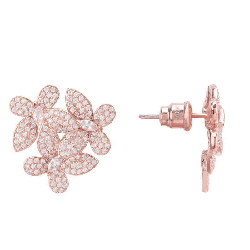 Thumbnail of Flowers Large Stud Earrings Rosegold image