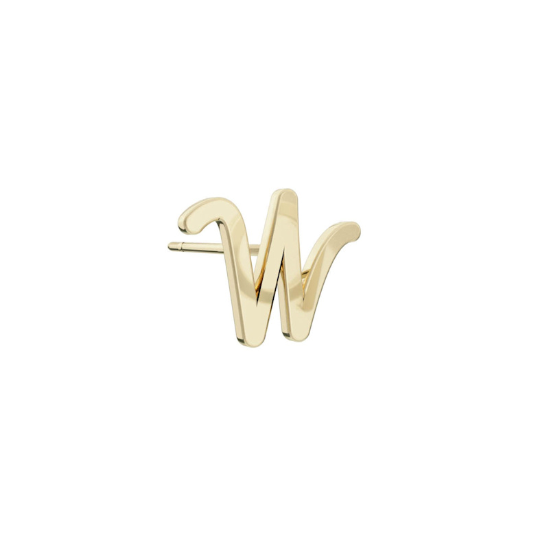 Thumbnail of Alphabet Stud Earring - Gold image