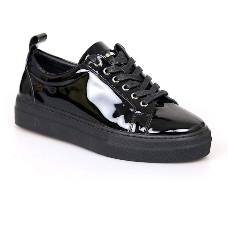 Patent Leather Sneakers – Black DAVID WEJ Wolf Badger