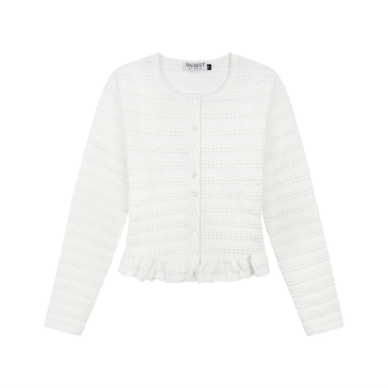Thumbnail of Pointelle Cardigan - White image