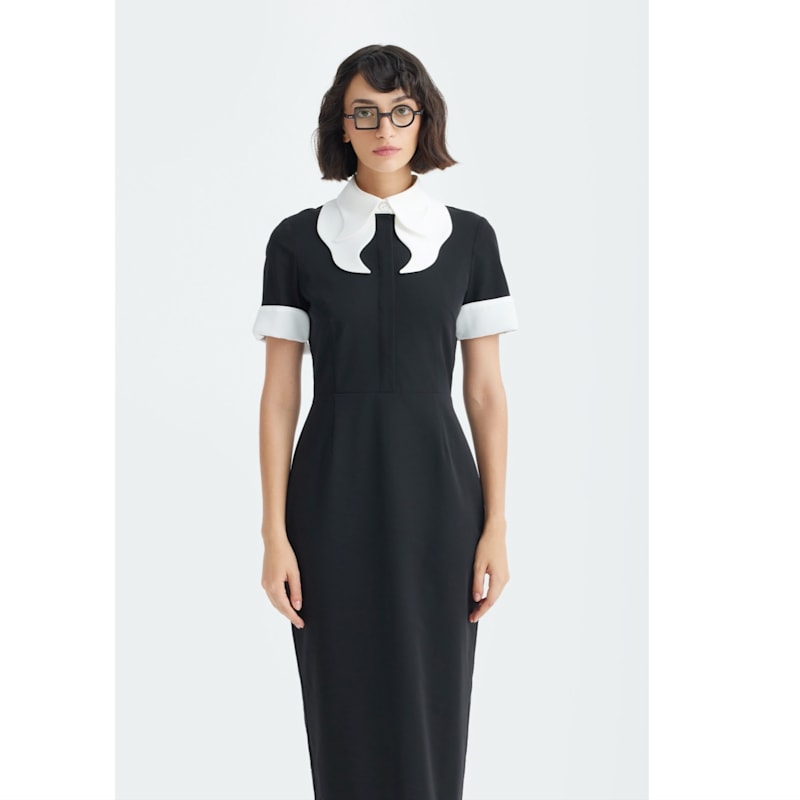 green emerald velvet dress Undress Selma Black Midi Bodycon Dress main image 1