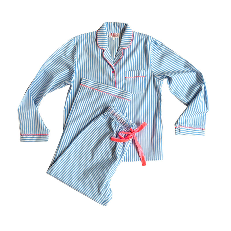 Popping Blue Stripe Pajamas