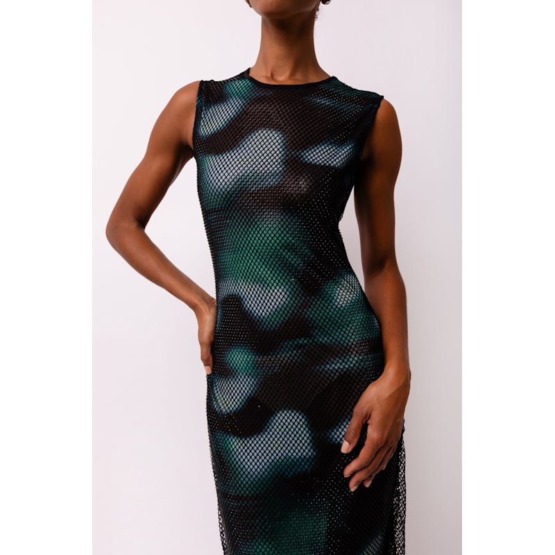 Amy Lynn Crystal-embellished Midi Dress - Green
