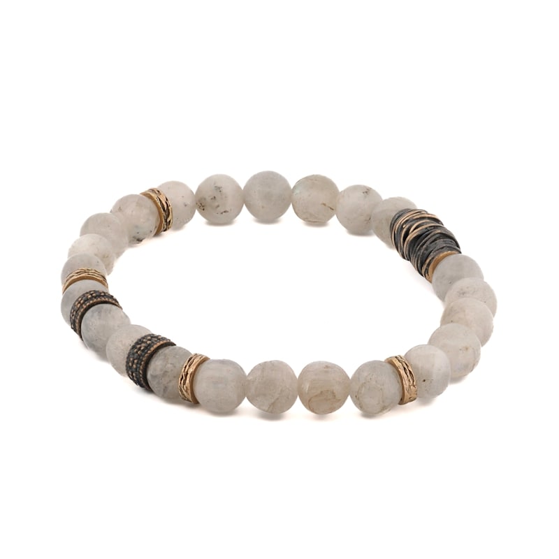 Thumbnail of Powerful Balance Stone Labradorite Beaded Bracelet - White image