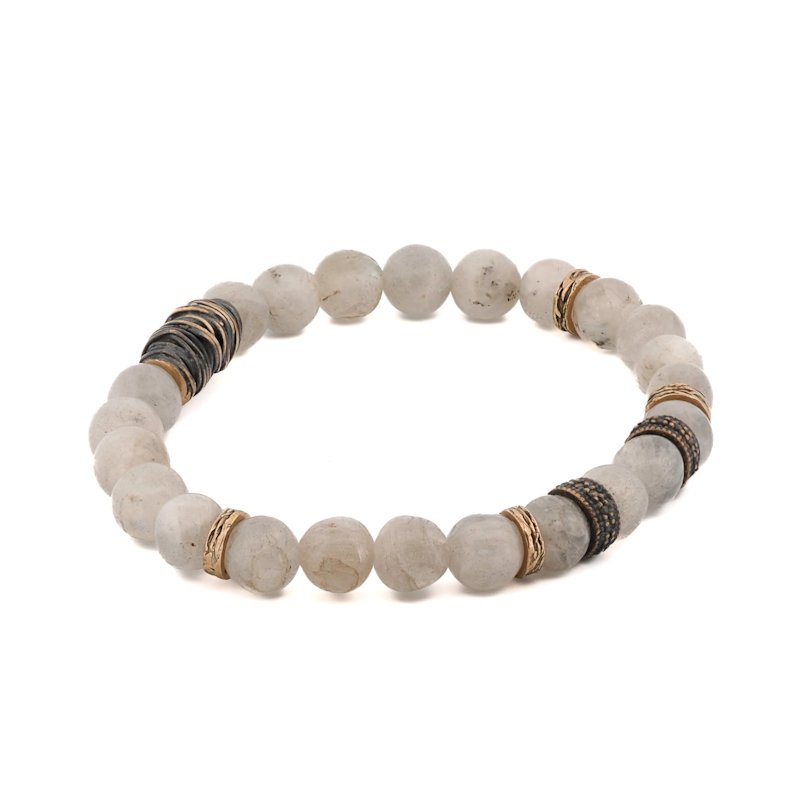 Thumbnail of Powerful Balance Stone Labradorite Beaded Bracelet - White image