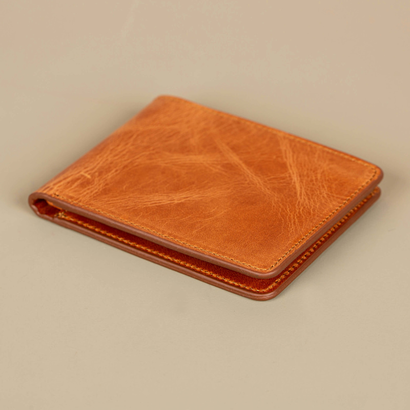 Thumbnail of Premium Leather Bifold Wallet - Rich Brown - Washington image