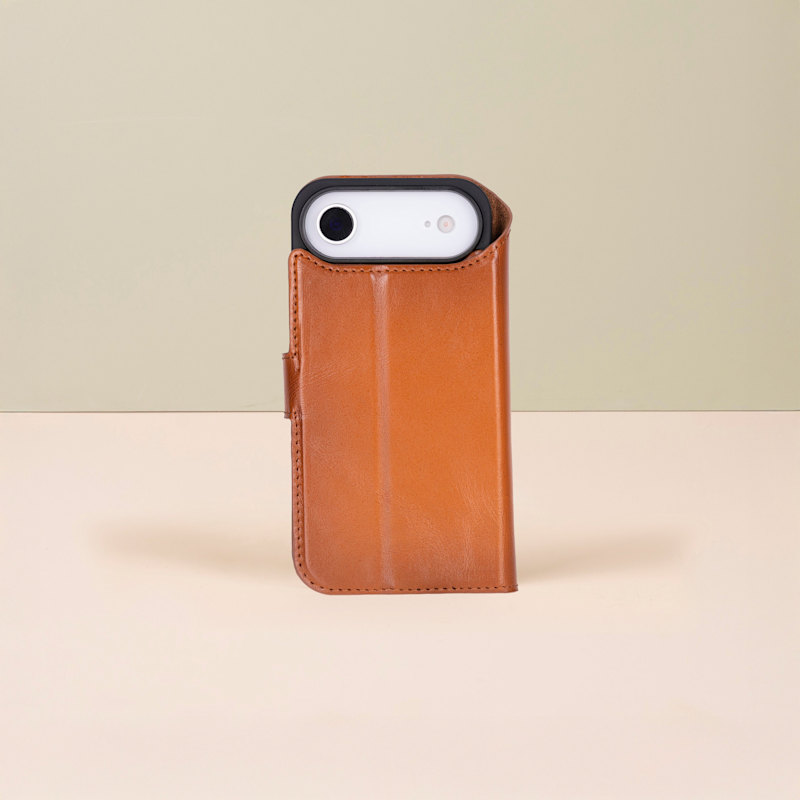 Premium Leather Iphone Air Wallet Case  Rustic Brown - Austin | LEATHERE |  Wolf & Badger