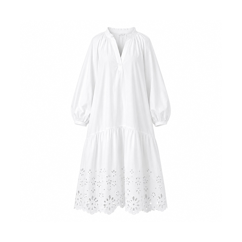 oversize white midi dress Izabela Mandoiu Broderie Anglaise Midi Dress