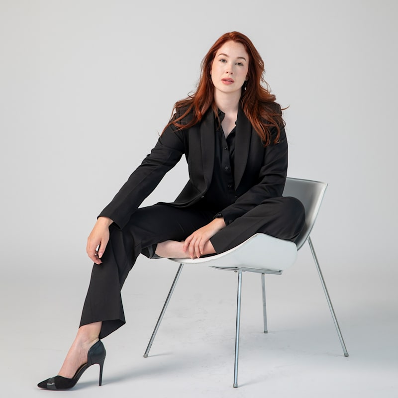 Prestige Peplum Jacket With Satin Block - Black | Point of View