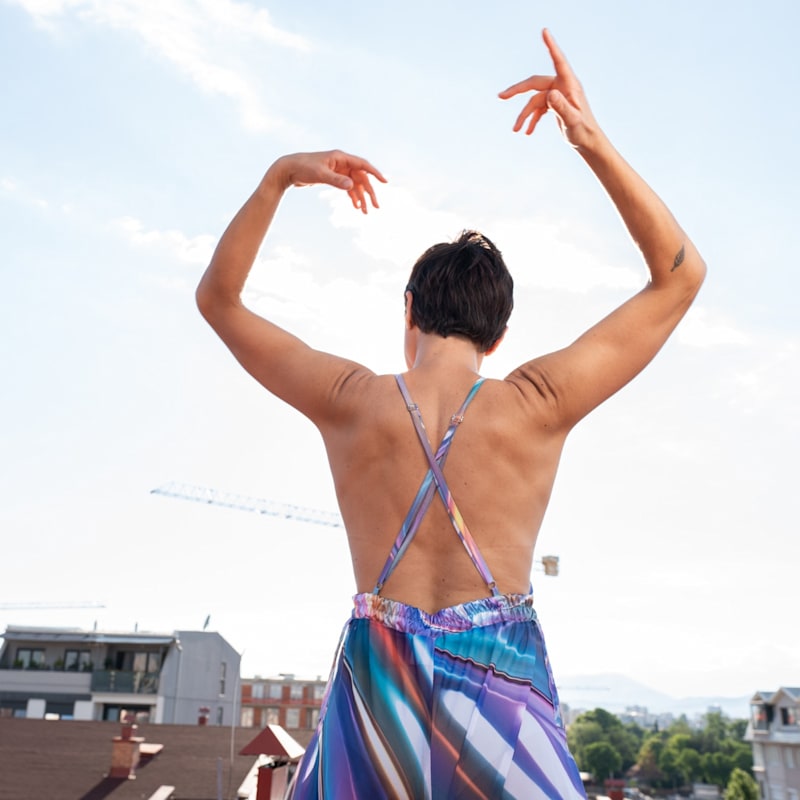 Thumbnail of Pride Holographic Mesh Romper image
