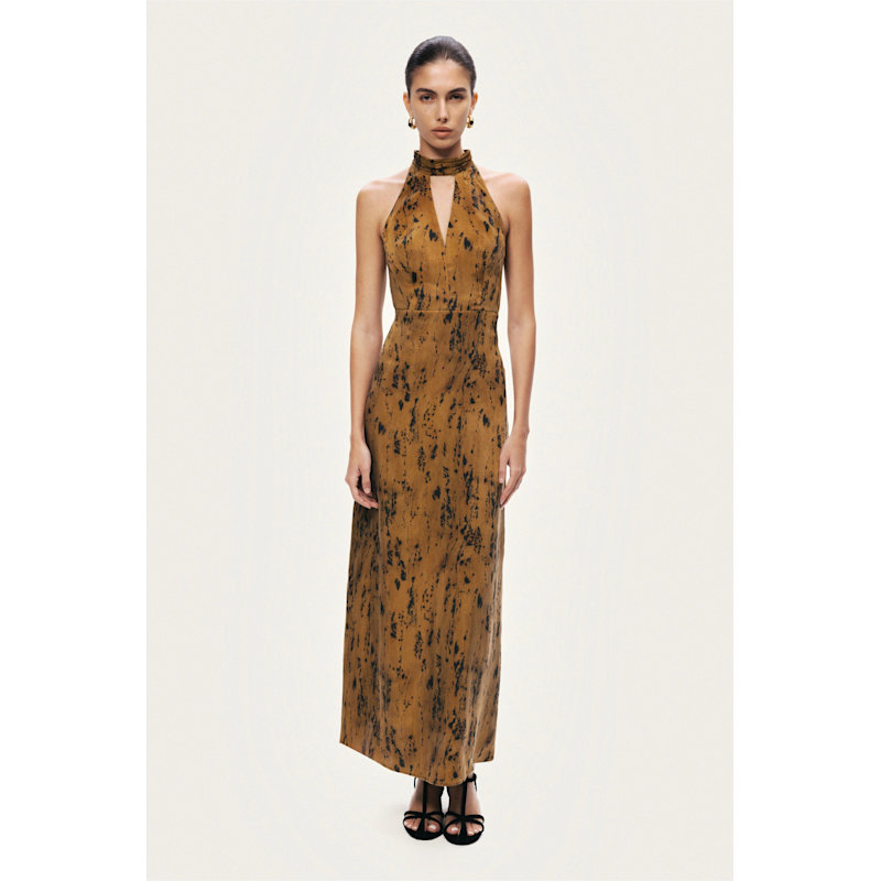 Thumbnail of Printed Halter-Neck Maxi Dress image