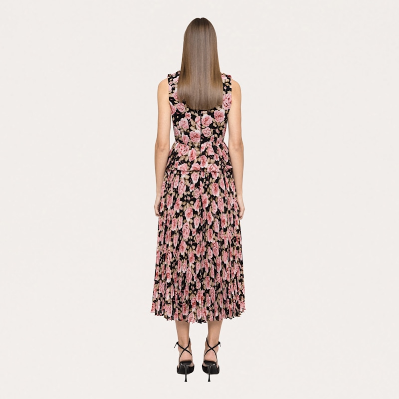 sachin and babi light blue dress Sequin-embellished Chiffon Midi Dress 42 (FR) / Pink