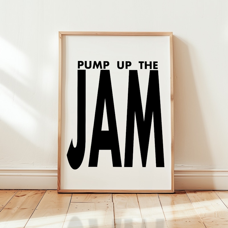 Pump Up The Jam Retro Music GicléE Art Print A2 | Fanclub | Wolf & Badger