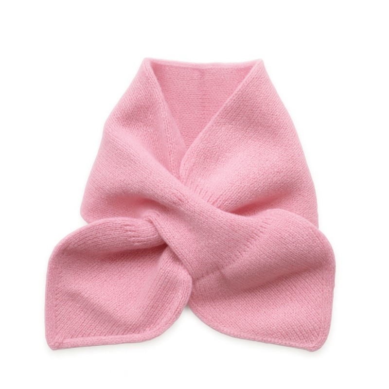 Thumbnail of Pure Cashmere Scarf - Bow Tie Neck Warmer Pink image