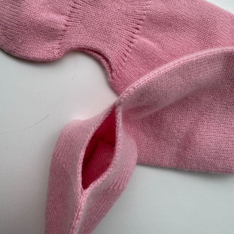 Thumbnail of Pure Cashmere Scarf - Bow Tie Neck Warmer Pink image