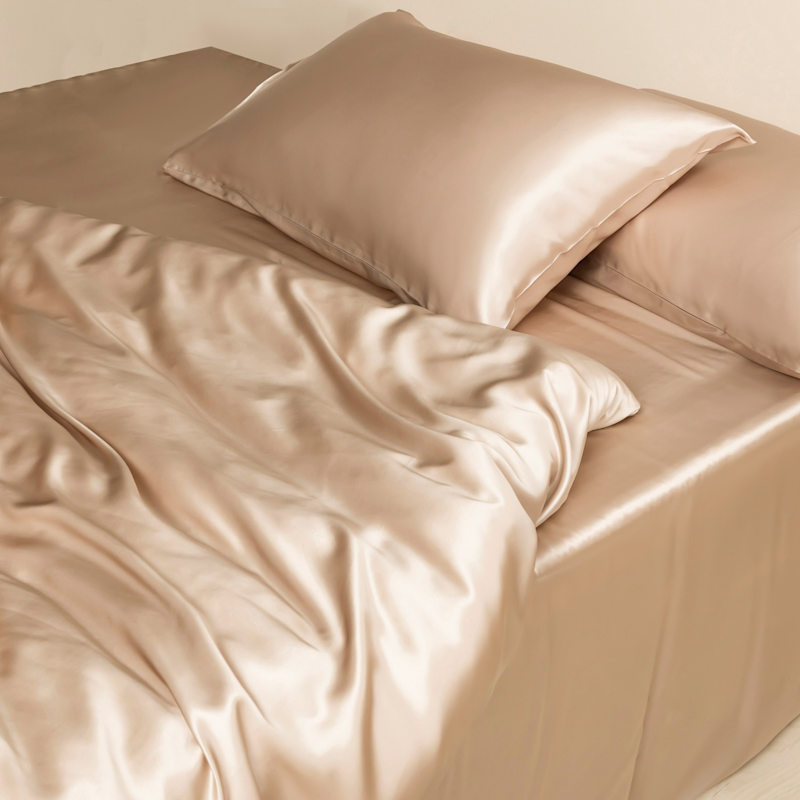 Thumbnail of Pure Mulberry Silk - Duvet Cover - King Size - Beige image