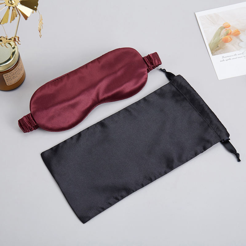 Thumbnail of Pure Mulberry Silk Eye Mask Set Of Two In Burgundy image
