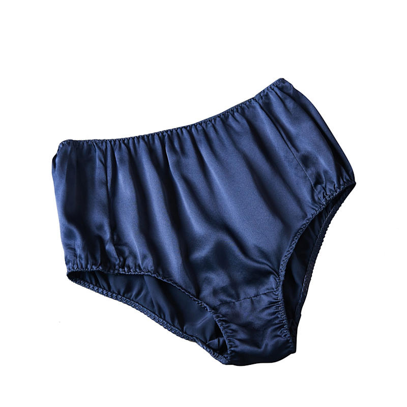 Thumbnail of Set Of Two Pure Mulberry Silk French Cut Panties | High Waist In Navy image