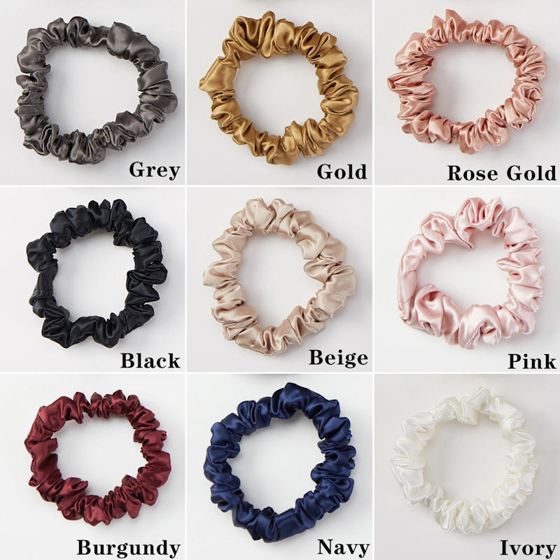 Thumbnail of Pure Mulberry Silk Mini Scrunchie Set Of Ten image