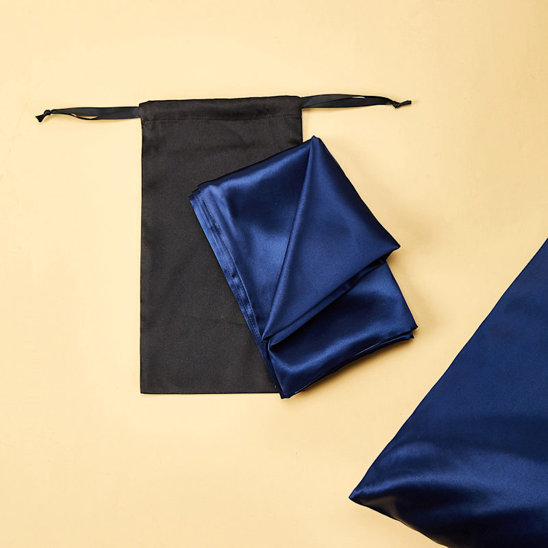 Thumbnail of Pure Mulberry Silk Pillowcase - Standard Size - Navy image