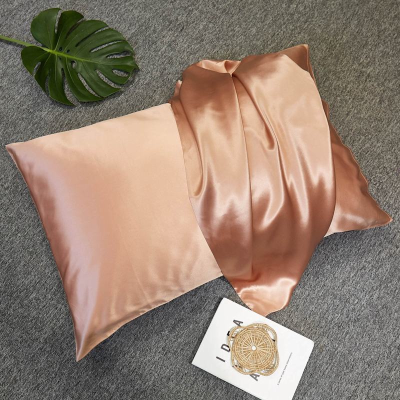 Thumbnail of Pure Mulberry Silk Pillowcase - Queen Size - Rose Gold image