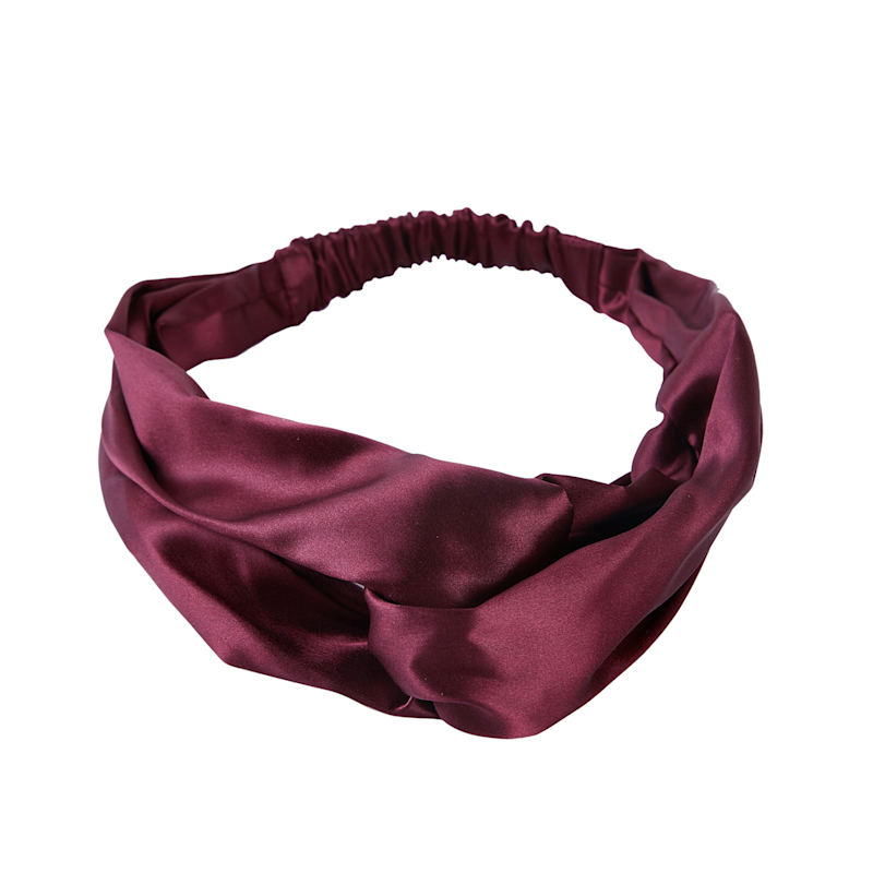 Thumbnail of Pure Mulberry Silk Turban Style Headband - Set Of Two - Raisin image