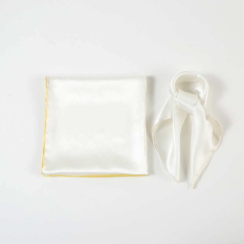 Thumbnail of Pure Silk Scarf Daffodil Solid Colour Collection Ivory Small image
