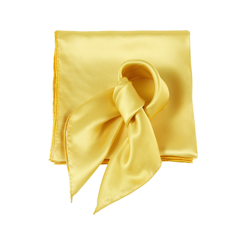 Thumbnail of Pure Silk Scarf Daffodil Solid Colour Collection Lemon Yellow Small image