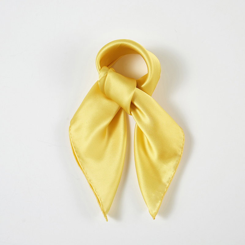 Thumbnail of Pure Silk Scarf Daffodil Solid Colour Collection Lemon Yellow Small image