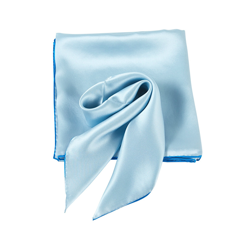 Thumbnail of Pure Silk Scarf Glacier Solid Colour Collection Ice Blue Small image