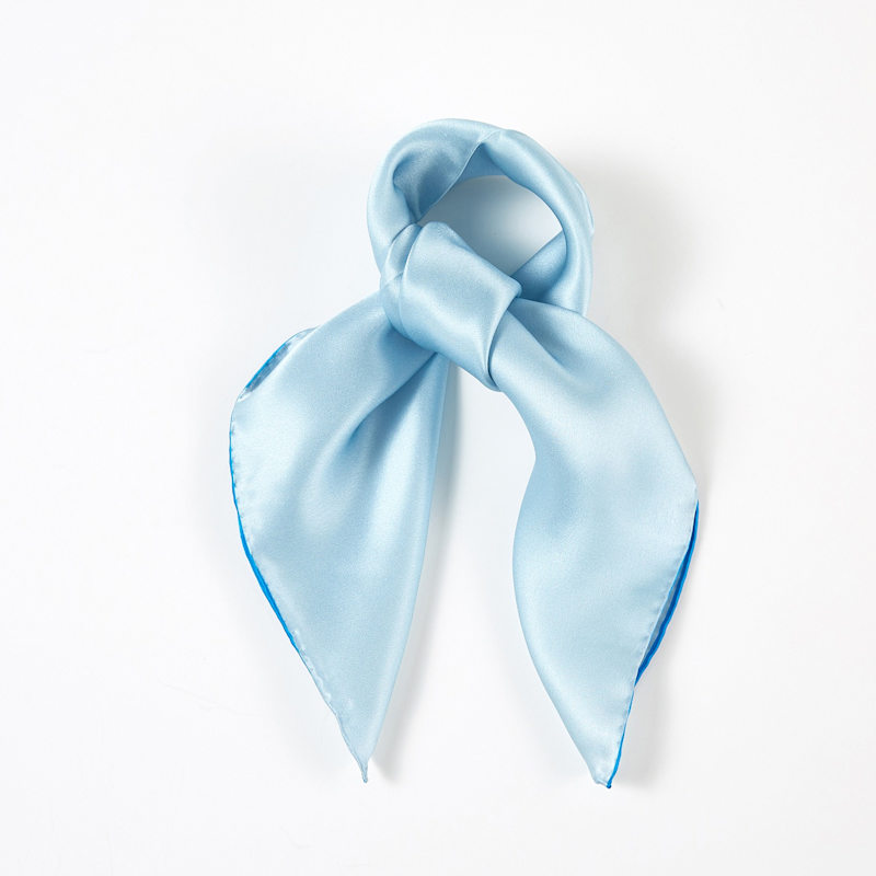 Thumbnail of Pure Silk Scarf Glacier Solid Colour Collection Ice Blue Small image