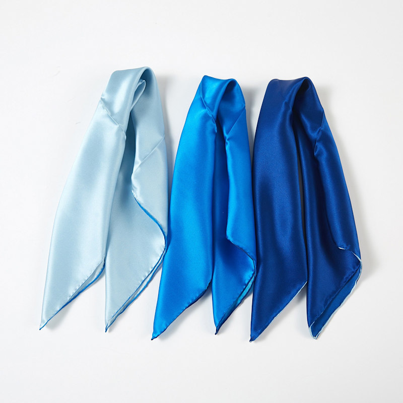 Pure Silk Scarf Glacier Solid Colour Collection Ice Blue Small by Soft  Strokes Silk