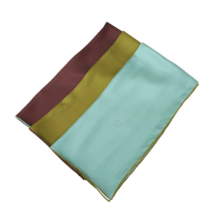 Thumbnail of Pure Silk Scarf Olive Tree Solid Colour Collection Olive Purple Large image