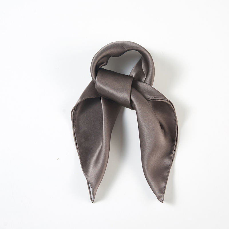 Thumbnail of Pure Silk Scarf Sand Beach Solid Colour Collection Grey Sand Small image