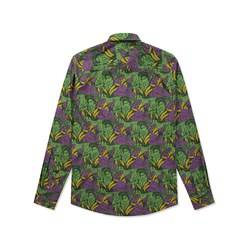 Purple Green Garden Shirt Gresham Blake Wolf Badger