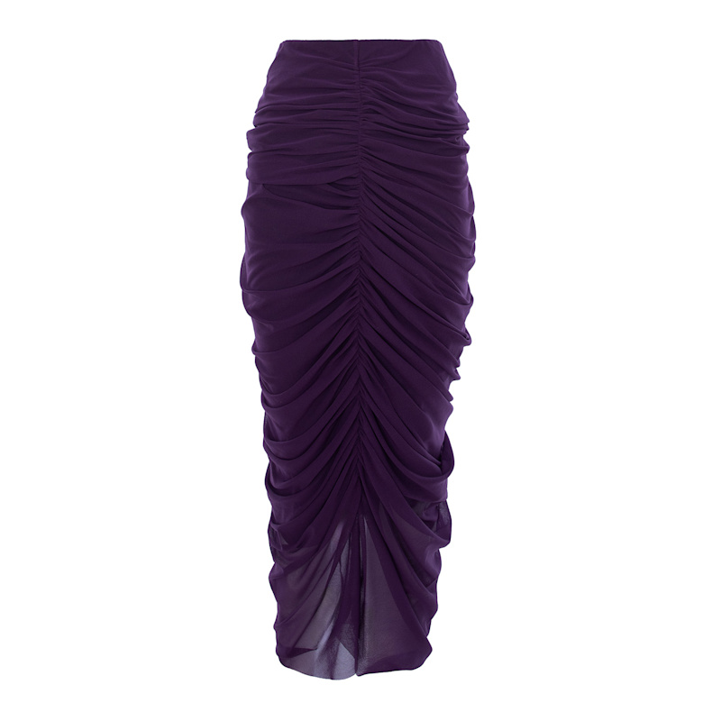 Purple Tulle Skirt With Drape | concept A trois | Wolf & Badger