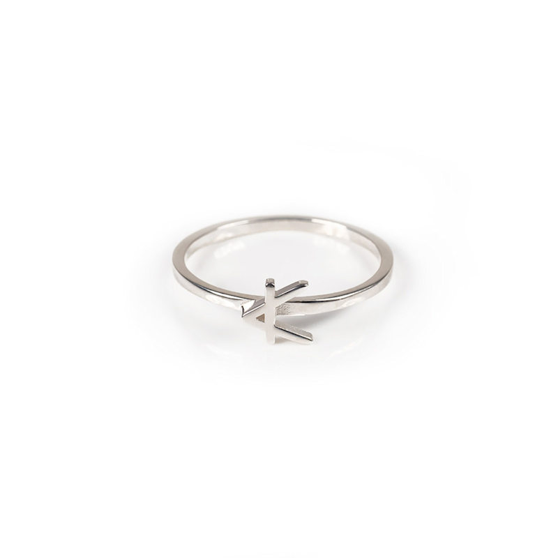 Alphabet Stacker Ring - Silver | Toolally | Wolf & Badger