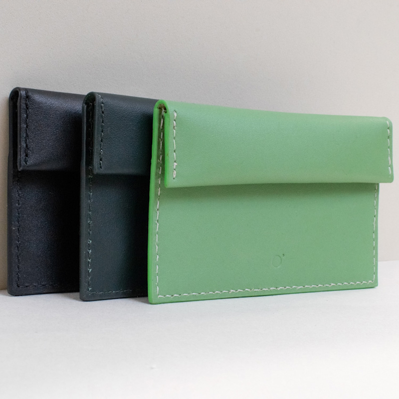 Thumbnail of Handmade Compact Leather Coin And Card Holder - Ice Blue image