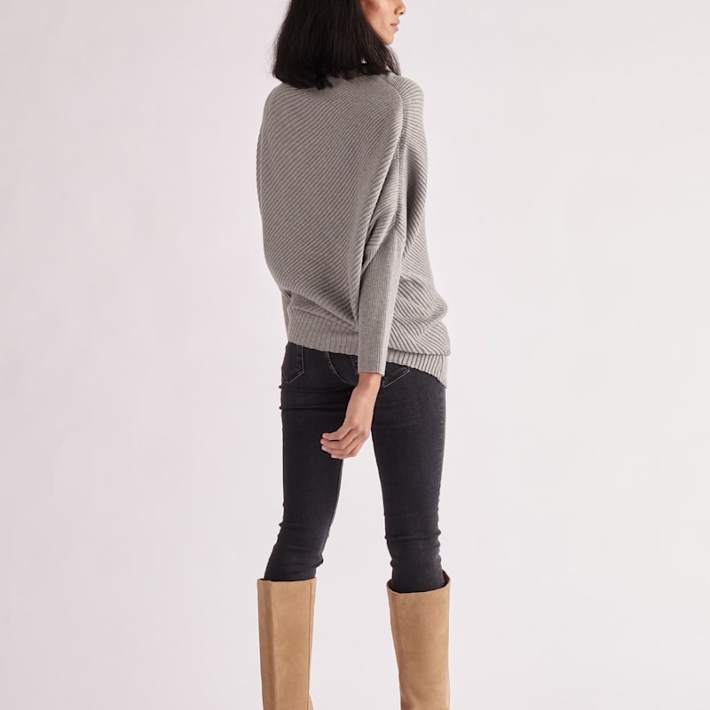 Flowy Draped Plaid Jumper main image 0