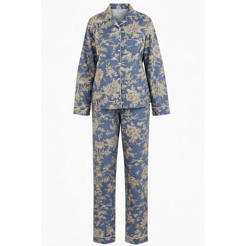 Thumbnail of Pyjamas, Hand Block Printed Cotton Floral Ladies Pyjamas image