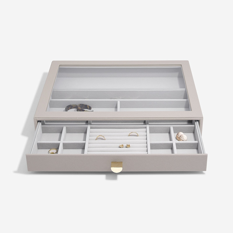 Thumbnail of Stackers Taupe Supersize Jewelry Box With Drawers image