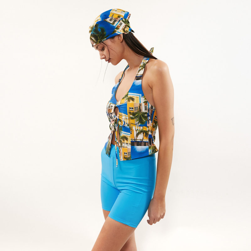 Thumbnail of Miami Hotel Tankini Top - Cobalt Blue image