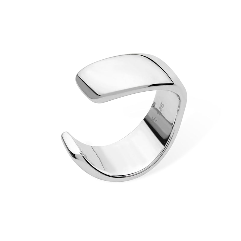 Thumbnail of Solid Sterling Silver Flat Plain Cuff image
