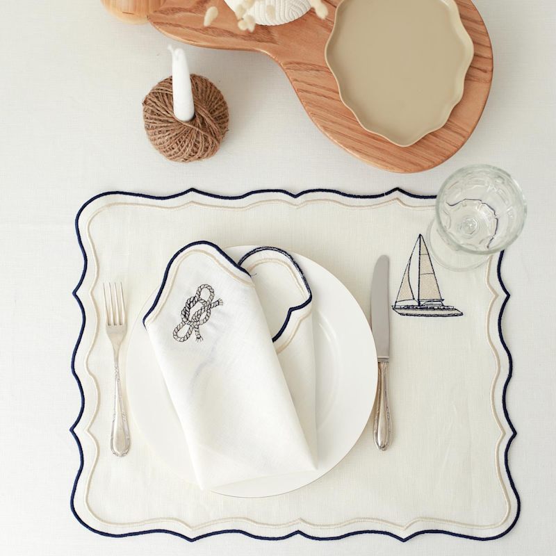 Thumbnail of Sailing Boat Linen Napkins Set Of 2 image