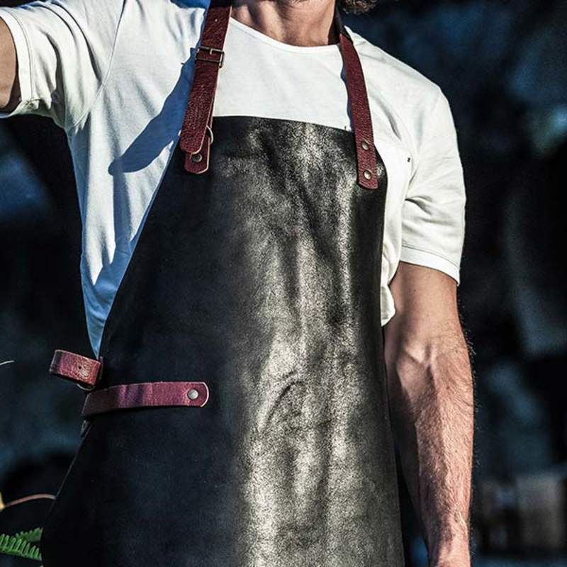 Thumbnail of Premium Genuine Leather Apron - Black A image