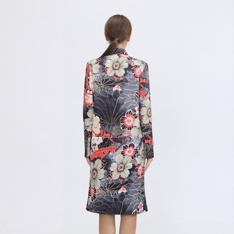 Thumbnail of Bow-Tie Flower Print Shirt Dress image