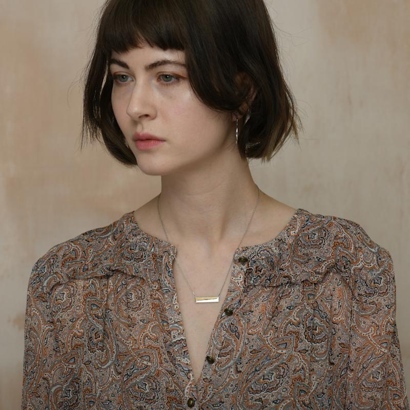 Thumbnail of Facade Of Balance Reversible Simple Bar Necklace image