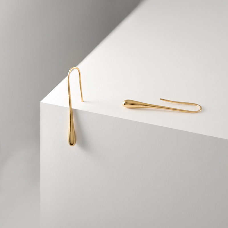 Thumbnail of Droplet Gold Vermeil Earrings image