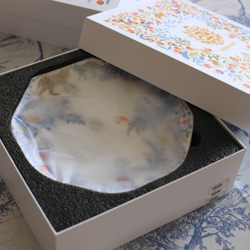 Thumbnail of Amazon Rainforest Bone China Plates In Blue, Set Of Three image